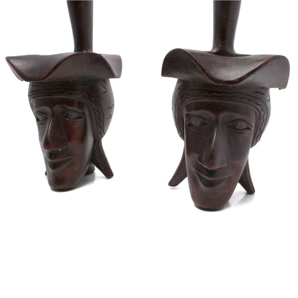 Vintage Indonesian Hand Carved Wood Tribal Figural Water Dipper Ladle Wall Decor - Picture 6 of 12